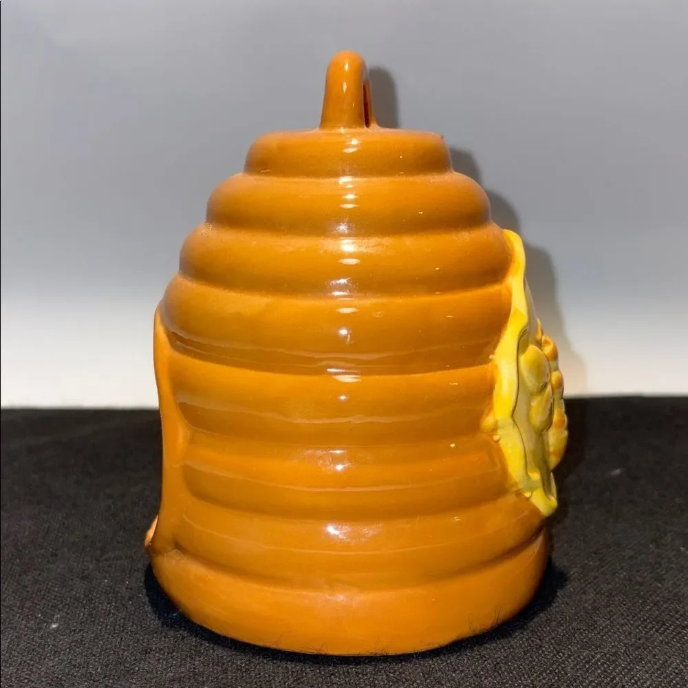 Boston Warehouse Ceramic Beehive Jar in Glossy Amber